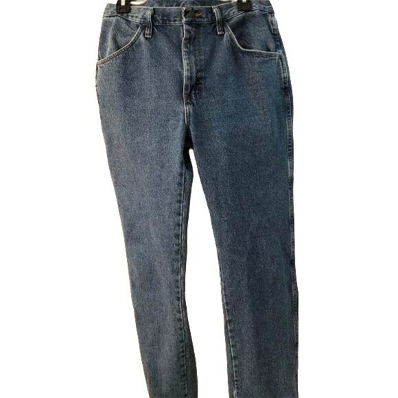 Rustler Jeans Size 33x30 Womens Vintage Denim Blue Pure Cotton Button Mexico - Picture 1 of 12
